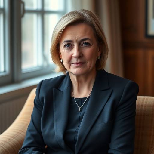 Billede fra et interview med Mette Frederiksen, Danmarks Statsminister, om hendes politiske prioriteter.